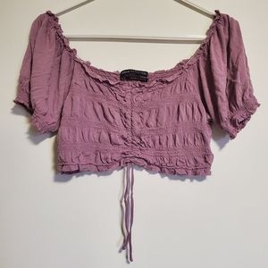 🔥3 for $35 | Urban Outfitters | Purple Cinched Crop Top